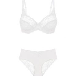 Biustonosz + figi "panty" (2 części) bonprix ecru. Figi damskie marki MAKE ME BIO. Za 59.99 zł.