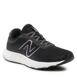 Buty do biegania damskie New Balance 520. Czarne obuwie sportowe damskie New Balance, bez wzorów, z materiału, do biegania. Za 341.00 zł.