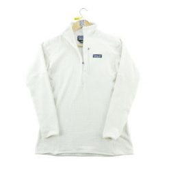 Second life - Patagonia bluza polarowa damska R1 Polartec biała - Stan dobry. Białe bluzy damskie Patagonia, l, bez wzorów, z materiału, bez kaptura. Za 174.62 zł.