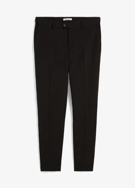 Spodnie garniturowe modułowe, slim hit. Czarne eleganckie spodnie męskie bonprix, m, bez wzorów. Za 124.99 zł.