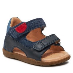 Sandały Geox. Niebieskie sandały chłopięce Geox, bez zapięcia. Za 249.99 zł.