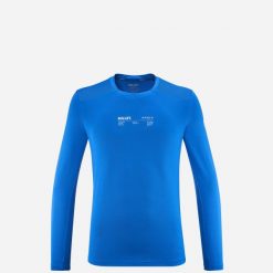 Koszulka męska z długim rękawem Millet Intense Ts Ls M active fit. Niebieskie koszulki sportowe męskie Millet, m, bez wzorów, bez kołnierzyka, bez ramiączek, do biegania. Za 340.00 zł.