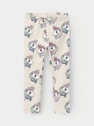 NAME IT Legginsy 13233941 Écru Regular Fit. Legginsy dla dziewczynek Name it, bez wzorów, z bawełny. Za 39.99 zł.