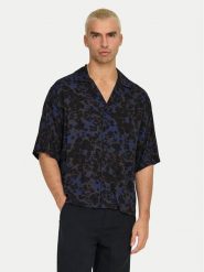 Only & Sons Koszula Harris 22032732 Granatowy Relaxed Fit. Niebieskie koszule męskie Only & Sons, m, bez wzorów, z wiskozy, bez kołnierzyka, bez ramiączek. Za 79.99 zł.