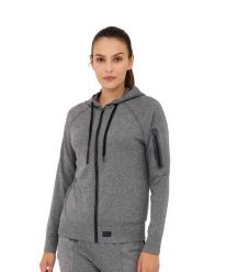 Bluza damska wełniana z kapturem Brubeck OUTDOOR MERINO. Szare bluzy damskie Brubeck, xl, bez wzorów, z materiału, z kapturem. Za 399.00 zł.