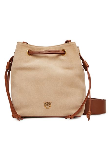 PINKO Torebka Secchiello Mini PE 25 PLTT 104303 A2CC Beżowy. Brązowe torebki do ręki damskie Pinko, bez wzorów, ze skóry, bez dodatków. Za 1,119.00 zł.
