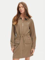Guess Sukienka codzienna V5YK04 KCX42 Zielony Regular Fit. Zielone sukienki damskie Guess, na co dzień, m, z aplikacjami, z syntetyku, bez kołnierzyka, bez ramiączek, proste. Za 399.99 zł.