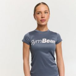 Koszulka damska fitness z krótkim rękawem niebieska Essence Mesh. Niebieskie koszulki sportowe damskie GYMBEAM, xs, bez wzorów, z denimu, bez kołnierzyka, bez ramiączek, na fitness i siłownię. Za 55.90 zł.