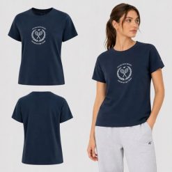 KOSZULKA DAMSKA 4F T-SHIRT BAWEŁNIANY DO TENISA F2723 SS26. Czarne koszulki sportowe damskie 4f, m, bez wzorów, z bawełny, bez kołnierzyka, bez ramiączek, na fitness i siłownię. Za 46.28 zł.
