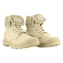 Buty sportowe Sneakersy damskie, Palladium Baggy. Brązowe obuwie sportowe damskie Palladium, bez wzorów, z materiału, trekkingowe. Za 349.99 zł.