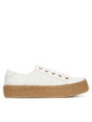 JENNY Espadryle EMMA WSK1576-05 Biały. Białe espadryle damskie Jenny, bez wzorów, z materiału, bez obcasa, bez zapięcia. Za 99.99 zł.
