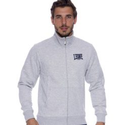 Męska bluza Leone 1947 Apparel Logo z haftem. Szare bluzy sportowe męskie LEONE 1947 APPAREL, l, bez wzorów, z tkaniny, bez kaptura, na fitness i siłownię. Za 159.14 zł.