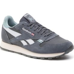 Buty Reebok - Cl Leather Mu CN7179 True Grey/Teal Fog/Stucco. Szare półbuty na co dzień męskie Reebok, z materiału, klasyczne, bez zapięcia. W wyprzedaży za 259.00 zł.