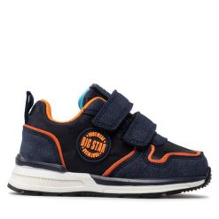 Sneakersy Big Star Shoes. Niebieskie trampki i tenisówki chłopięce BIG STAR SHOES, bez wzorów, retro, bez zapięcia. Za 139.99 zł.
