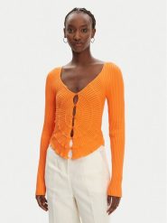 PINKO Kardigan Vergina 104627 A2E6 Pomarańczowy Slim Fit. Brązowe kardigany damskie Pinko, m, bez wzorów, z wiskozy. Za 619.99 zł.