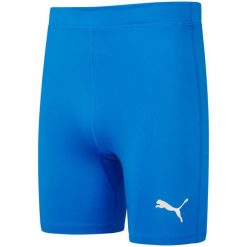 Spodenki kompresyjne męskie PUMA Liga Baselayer Short Tight. Niebieskie krótkie spodenki sportowe męskie Puma, l, bez wzorów, do piłki nożnej. Za 195.90 zł.