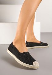 Czarne Ażurowe Espadryle Vices z Ozdobną Plecionką Arivrae. Czarne espadryle damskie Born2be, na lato, w ażurowe wzory, eleganckie, bez obcasa, na płaskiej podeszwie, bez zapięcia. Za 59.99 zł.
