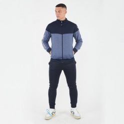 Komplet sportowy ILLINOIS dla dorosłych. Niebieskie buty sportowe męskie Legea, z dresówki, bez zapięcia, na fitness i siłownię. W wyprzedaży za 147.50 zł.