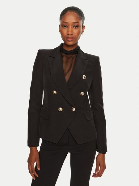 Rinascimento Marynarka CFC0119987003 Czarny Regular Fit. Czarne żakiety damskie Rinascimento, l, bez wzorów, z syntetyku. Za 379.99 zł.