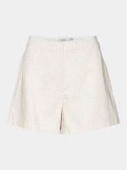 Vero Moda Szorty materiałowe Florence 10306692 Écru Regular Fit. Szorty damskie Vero Moda, bez wzorów, z materiału. Za 99.99 zł.