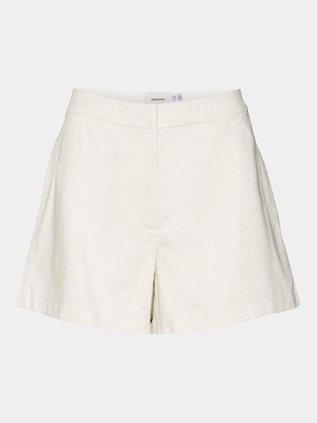 Vero Moda Szorty materiałowe Florence 10306692 Écru Regular Fit. Białe szorty damskie Vero Moda, bez wzorów, z materiału. Za 139.99 zł.