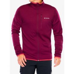 Bluza rozpinana męska Columbia Essential Hike Grid Fleece Full Zip. Czerwone bluzy sportowe męskie Columbia, m, bez wzorów, bez kaptura, trekkingowe. Za 308.99 zł.