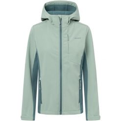 Kurtka damska VIKING Kerns Lady Softshell. Czarne kurtki damskie Viking, l, bez wzorów, z elastanu, z kapturem. Za 299.90 zł.