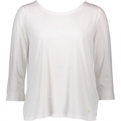 Koszulka w kolorze białym. Białe t-shirty damskie Tom Tailor Adults, z okrągłym kołnierzem. W wyprzedaży za 86.95 zł.