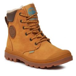 Trapery Palladium. Brązowe kozaki damskie Palladium. Za 589.99 zł.