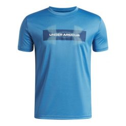 Koszulka Under Armour dla chłopców B Tech Graphic 6013833. Niebieskie t-shirty dla chłopców Under Armour, bez wzorów, z materiału, bez ramiączek. Za 99.50 zł.