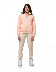 Bluza z bawełna z zamek błyskawiczny na co dzień. Czerwone bluzy damskie LEONE 1947 APPAREL, bez wzorów, z bawełny, bez kaptura. Za 252.56 zł.