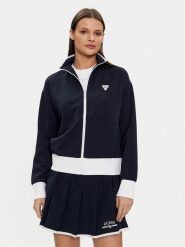 Guess Bluza Mylah V4GQ02 KBFB2 Granatowy Regular Fit. Niebieskie bluzy damskie Guess, xxs, z aplikacjami, z syntetyku, bez kaptura. Za 199.99 zł.