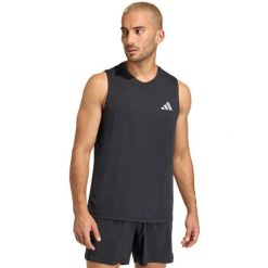 Koszulka męska adidas Running Essentials. Czarne koszulki sportowe męskie Adidas, m, bez wzorów, bez kołnierzyka, bez ramiączek, do biegania, climacool (adidas). Za 82.99 zł.