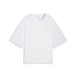 Damska koszulka oversize HER PUMA. Białe koszulki sportowe damskie Puma, bez wzorów, bez kołnierzyka, bez ramiączek, trekkingowe. Za 149.00 zł.