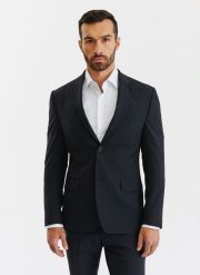 PAKO LORENTE – Marynarka garniturowa P22WF-3G-039-C-S. Czarne marynarki męskie Pako Lorente, bez wzorów, z lycry, klasyczne. Za 499.99 zł.