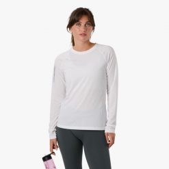 Koszulka treningowa damska Swedemount Core Training L/S Tee szybkoschnąca. Białe koszulki sportowe damskie SWEDEMOUNT, l, bez wzorów, z tkaniny, bez kołnierzyka, bez ramiączek, do biegania. Za 99.99 zł.