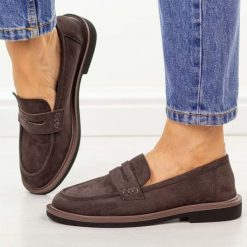 Brązowe mokasyny damskie Vinceza 62335. Brązowe mokasyny damskie VINCEZA, z jeansu, biznesowe. Za 179.00 zł.