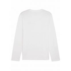 Męska koszulka Essentials z logo No. 1 i długim rękawem PUMA White. Białe bluzki z długim rękawem męskie Puma, m, bez wzorów, eleganckie, bez kołnierzyka. W wyprzedaży za 94.00 zł.