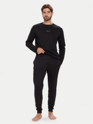BOSS Piżama Xmas 50550547 Czarny Regular Fit. Czarne piżamy męskie Boss, l, bez wzorów, z bawełny, bez ramiączek. Za 469.99 zł.