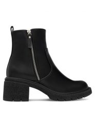 Jenny Fairy Botki NOELENE LS5966-04 Czarny. Czarne botki damskie Jenny Fairy, z syntetyku, bez obcasa, na słupku, bez zapięcia. Za 169.99 zł.