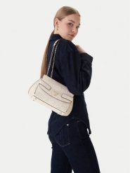 Guess Torebka Serenova HWKG80 91210 Kremowy. Białe torebki do ręki damskie Guess, z aplikacjami, ze skóry, wizytowe, bez dodatków. Za 380.99 zł.