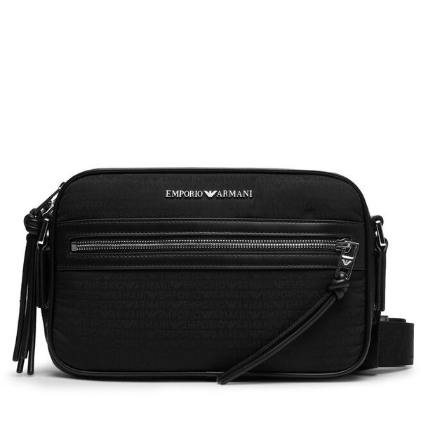 Torebka Emporio Armani. Czarne listonoszki damskie Emporio Armani, bez wzorów, bez dodatków. Za 909.99 zł.