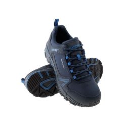 Buty softshell Hi-Tec Hapiter Low WP męskie. Czarne trekkingi męskie Hi-tec, trekkingowe. W wyprzedaży za 99.00 zł.