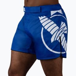 Spodenki treningowe męskie Hayabusa Icon Mid-Thigh MMA. Niebieskie krótkie spodenki sportowe męskie HAYABUSA, m, bez wzorów. Za 329.99 zł.