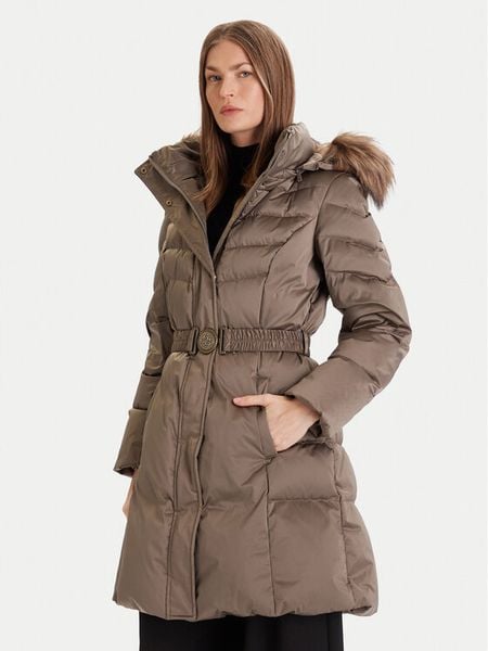 Guess Płaszcz zimowy W5BL30 W2802 Beżowy Regular Fit. Brązowe płaszcze damskie Guess, na zimę, s, z aplikacjami, z syntetyku, bez kaptura. Za 1,299.00 zł.