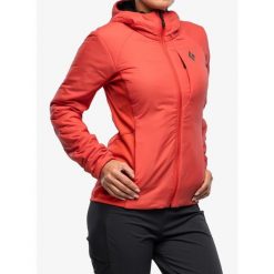 Kurtka ocieplana damska Black Diamond First Light Hybrid Hoody. Czerwone kurtki sportowe damskie Black Diamond, bez wzorów, bez kaptura, wspinaczkowe. Za 733.89 zł.