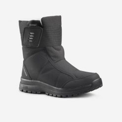 Buty turystyczne damskie śniegowce Quechua SH100 Warm wodoodporne. Czarne obuwie sportowe damskie QUECHUA, na zimę, trekkingowe. Za 149.99 zł.