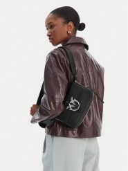 PINKO Torebka Love One Slouchy Zip Mini AI 25-26 PLTT 105345 A2JG Czarny. Czarne torebki do ręki damskie Pinko, bez wzorów, ze skóry, bez dodatków. Za 1,979.00 zł.