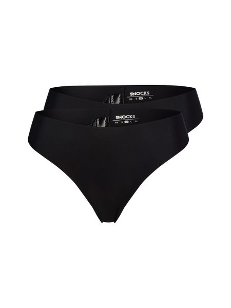 Snocks Stringi w 2-paku Kobiety czarny, M. Czarne stringi damskie Snocks, m, bez wzorów, z materiału. Za 109.95 zł.
