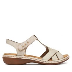 Sandały Rieker. Brązowe klapki damskie Rieker, bez wzorów, bez obcasa, na płaskiej podeszwie, bez zapięcia. Za 319.99 zł.